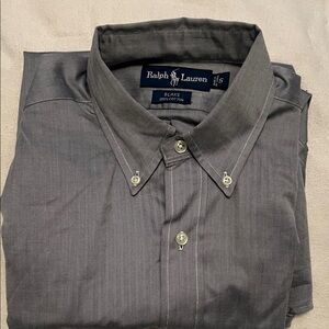 Polo by Ralph Lauren Men's Gray Dress Shirt